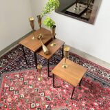 Modernist teak nesting tables from the 50s