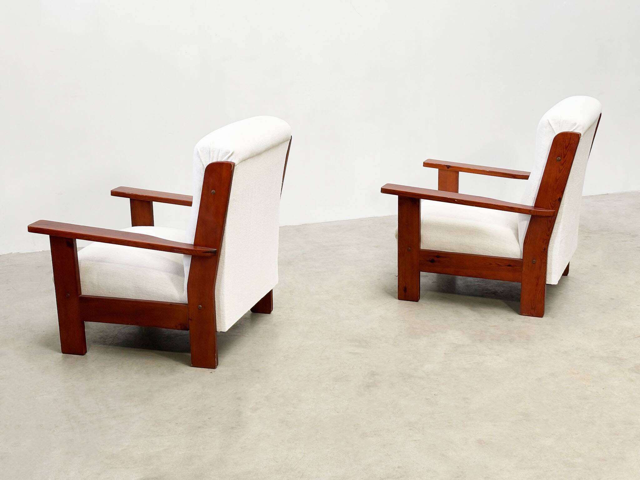 Ensemble de deux chaises longues brutalistes