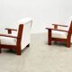 Ensemble de deux chaises longues brutalistes