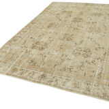 Handmade oriental beige rug 201 cm x 300 cm