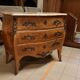Louis XV style curved chest of drawers in rosewood 3 drawers and marble top