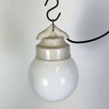 Vintage White Porcelain Pendant Light, 1970s