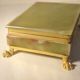 Onyx and gold metal box