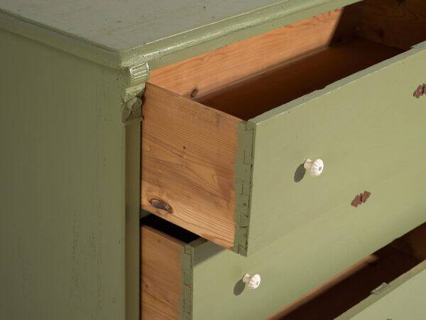 Antique olive green chest of drawers (circa 1920) #55