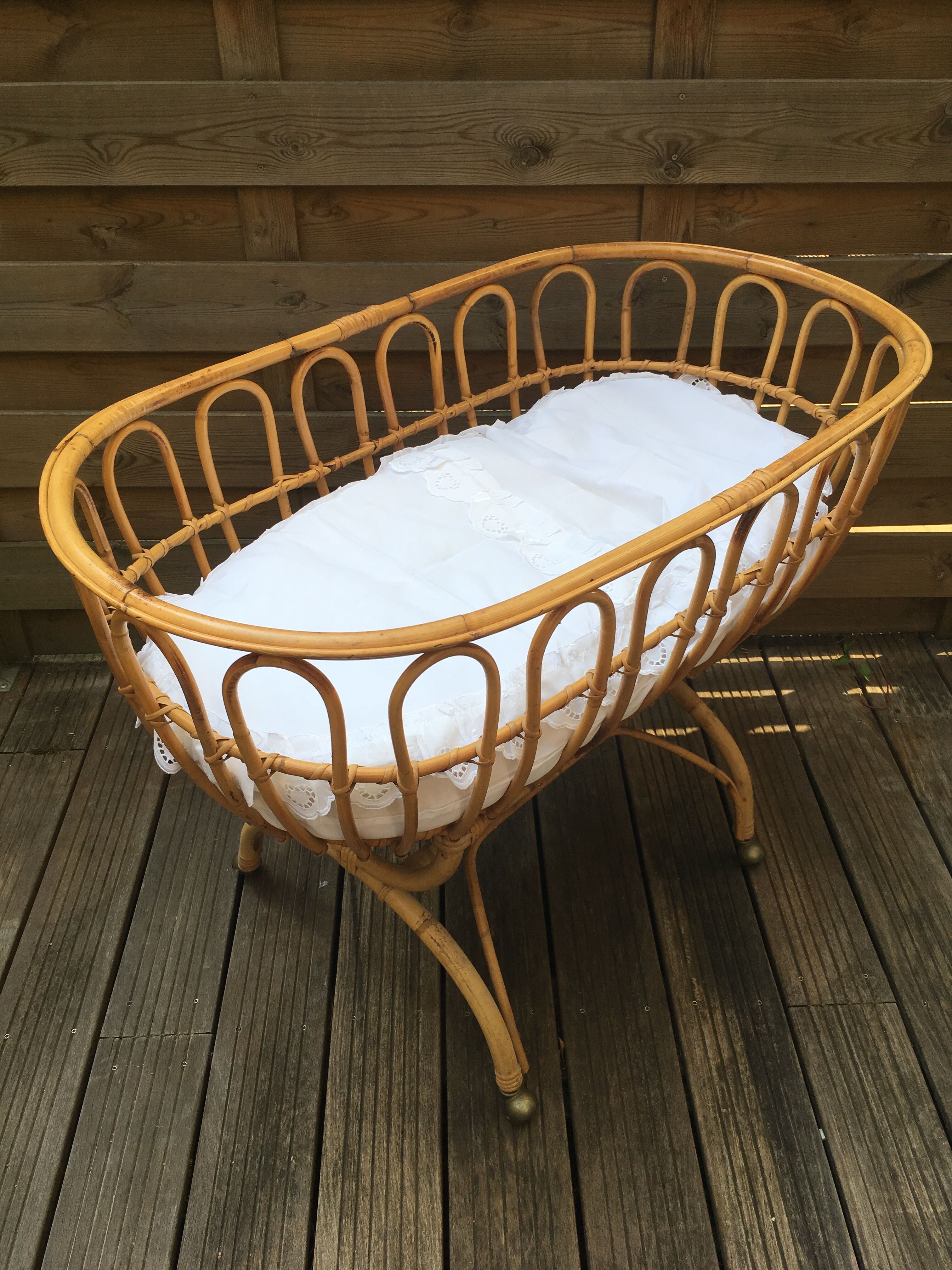 Vintage rattan basket