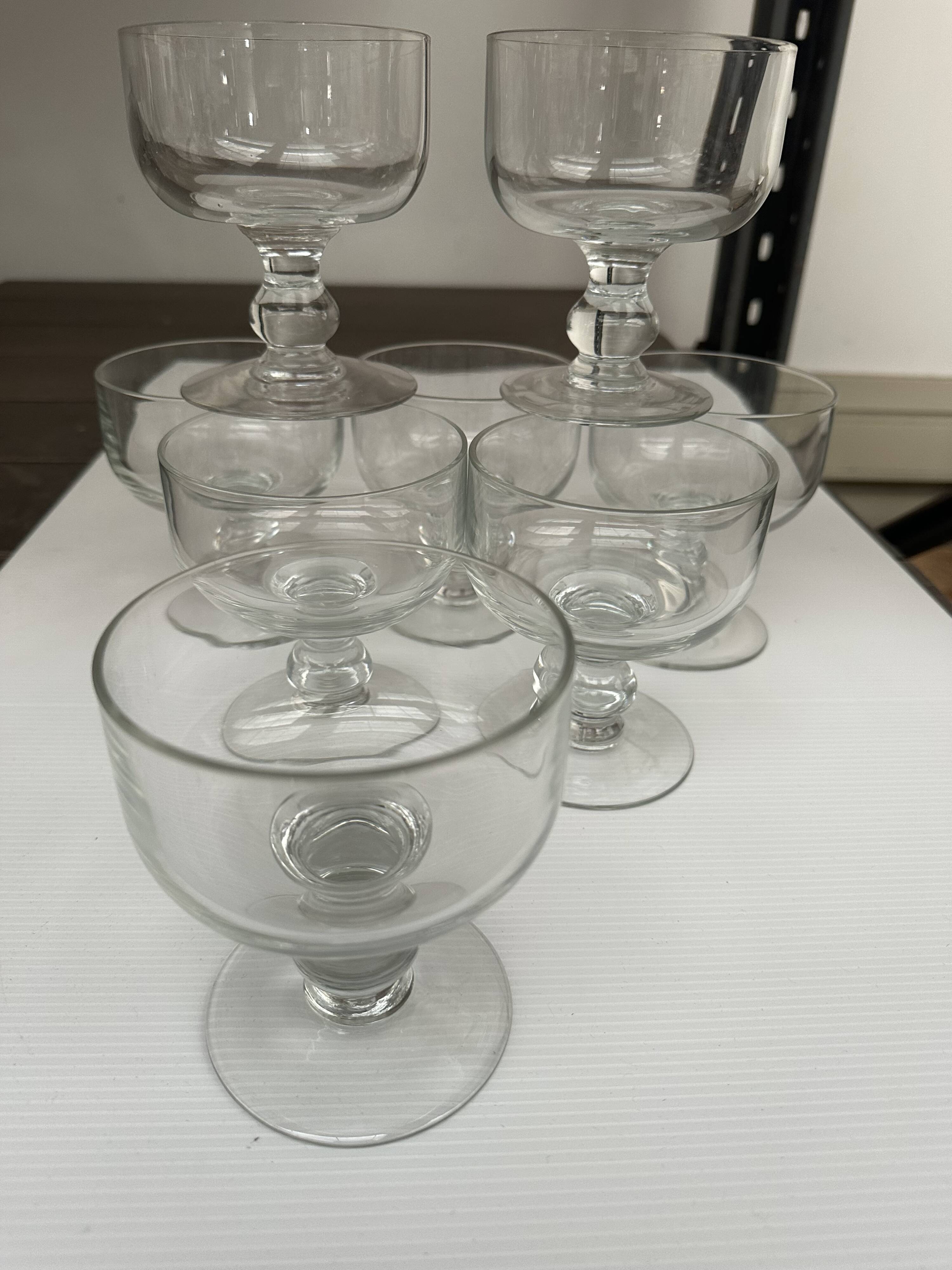 8 crystal ice cream cups