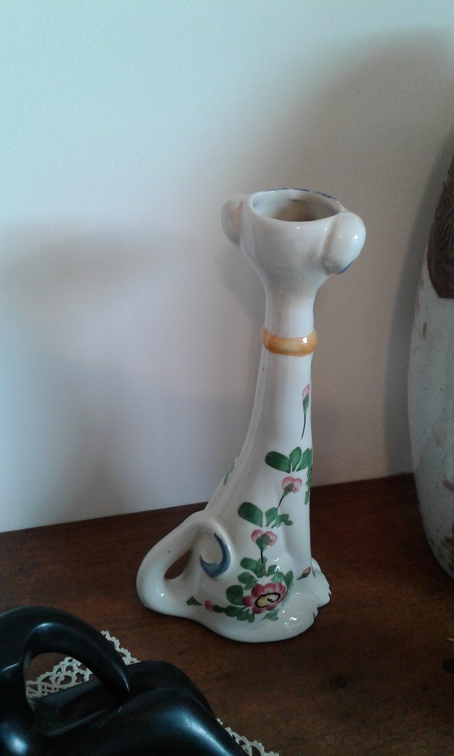 Vase, dog in vintage ceramic