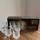 Cristal d’Arques Longchamp – Set of 6 stemmed glasses n 3 – Vintage 24% PbO