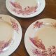 Set of 3 plates in iron earth jules vieillard model trianon