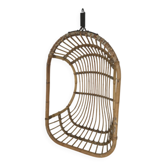 Fauteuil vintage suspendu en rotin