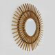 Vintage Rattan Sun Mirror Diameter 69 cm - 27.16". 80s 90s