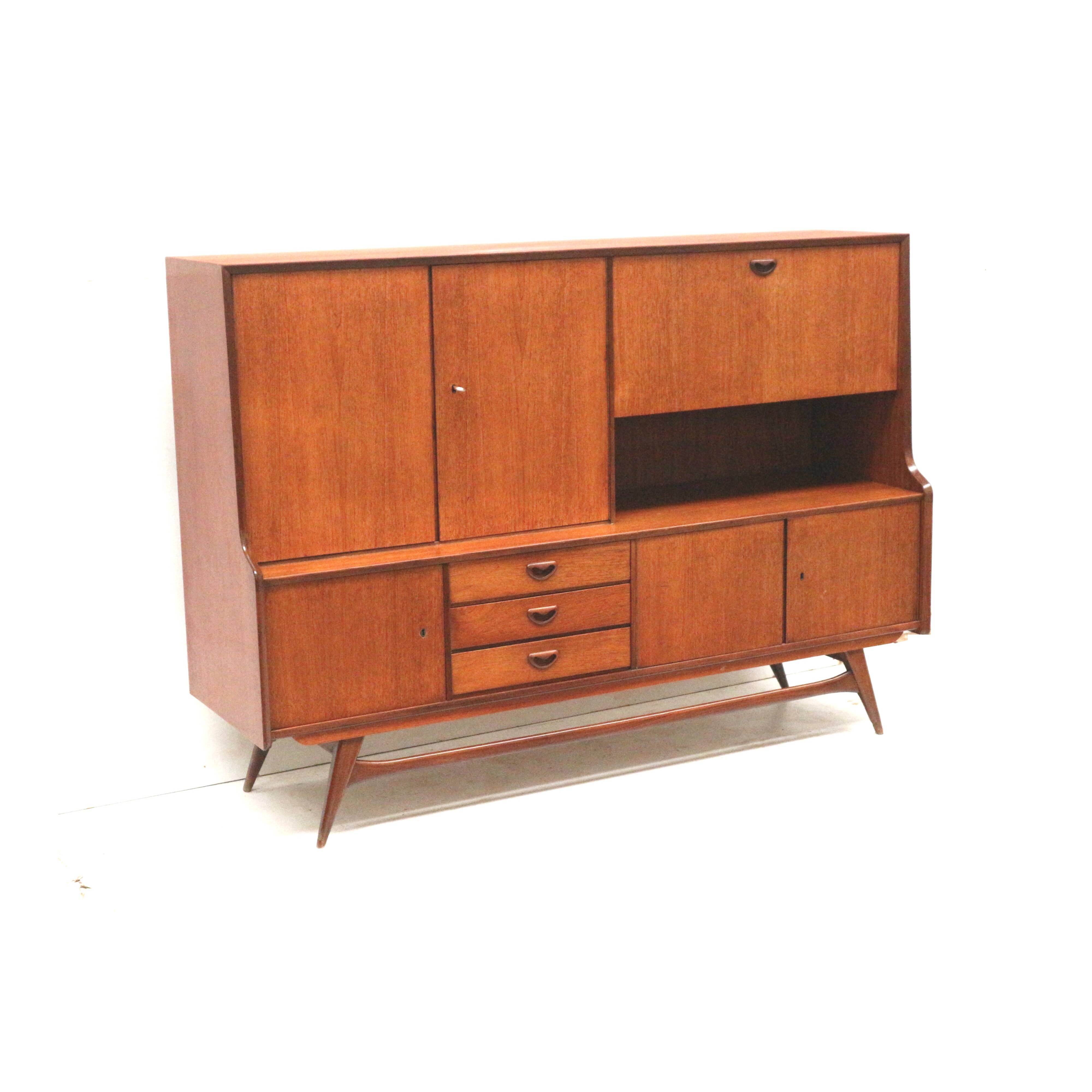 Vintage sideboard / highboard by Louis van Teeffelen for Wébé
