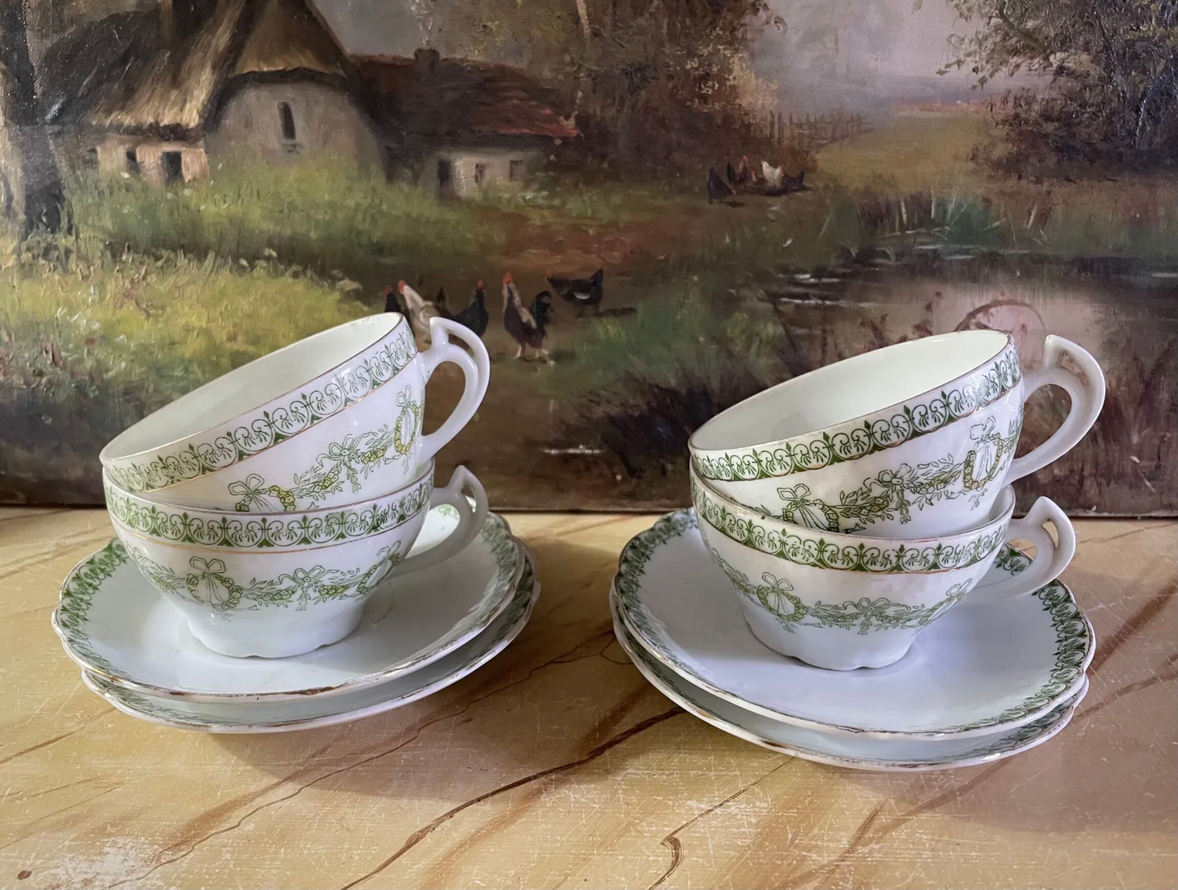 Fine porcelain tea cups
