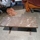 red marble coffee table
