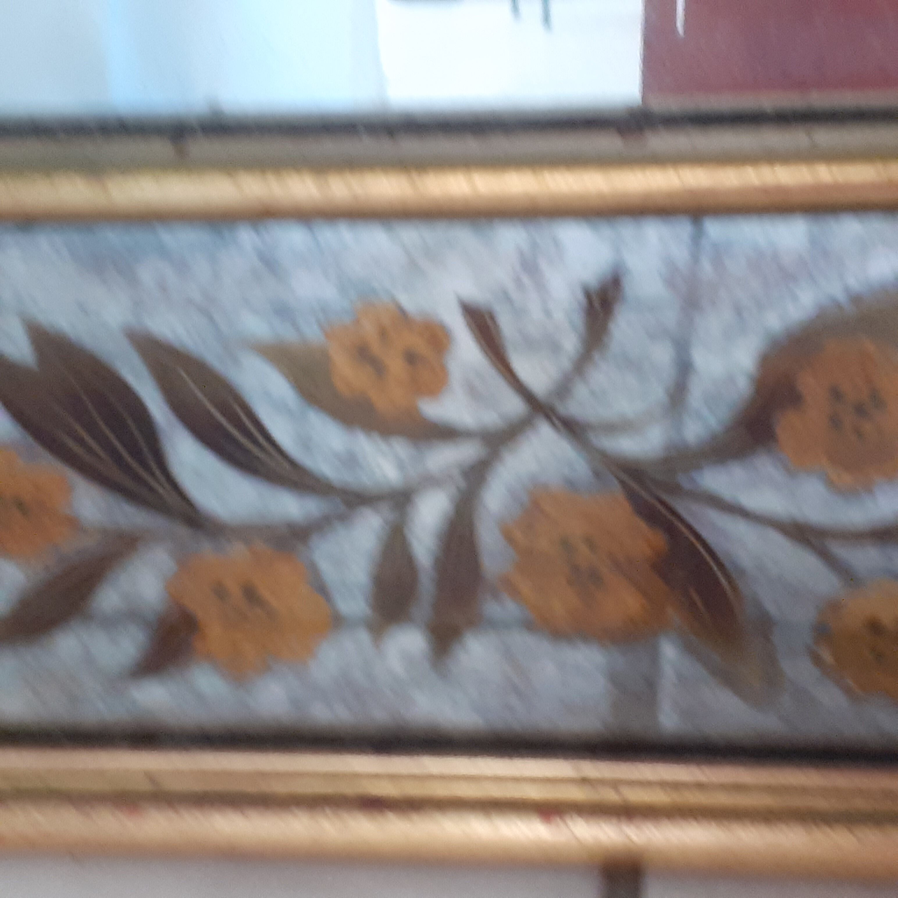 Silkscreened mirror from the 1960s