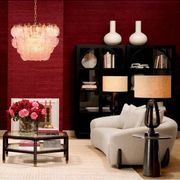 Pair of table lamps in patinated bronze with black granite bases