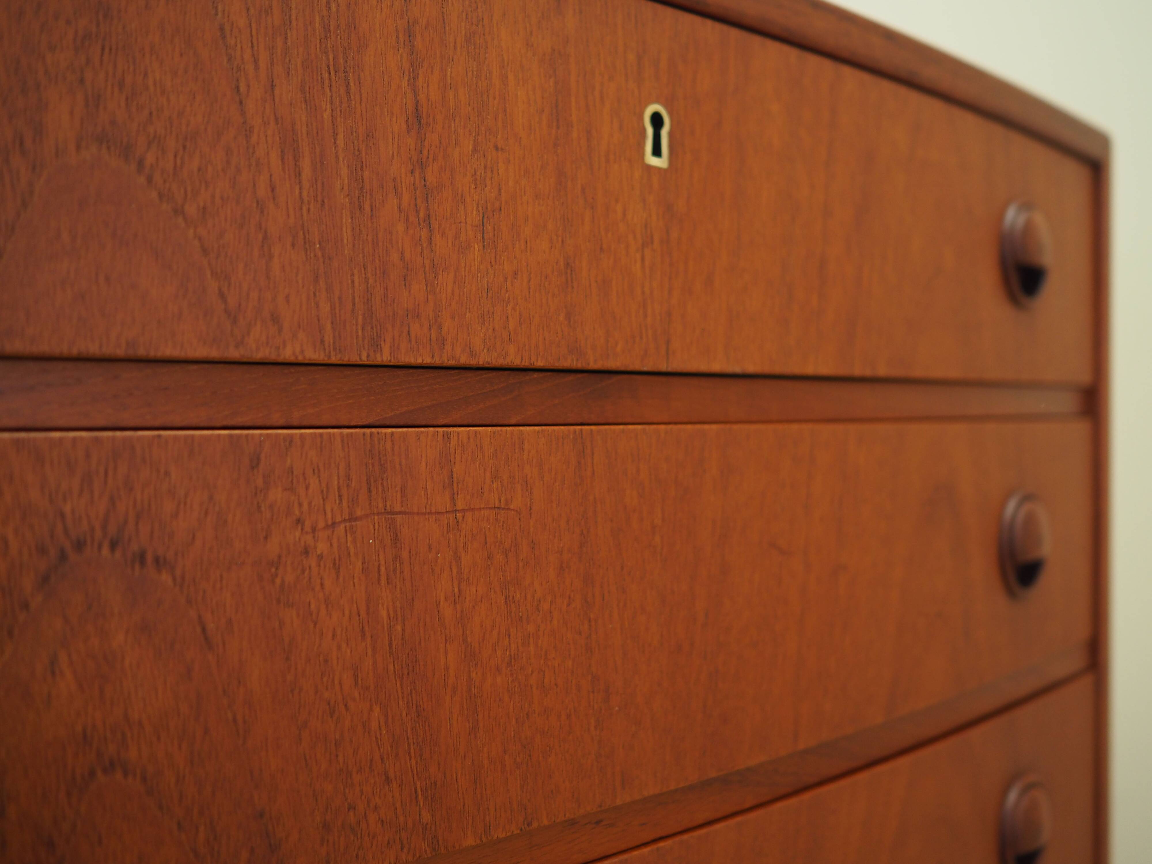 Teak chest of drawers, Danish design, 1960s, designer: Kai Kristiansen