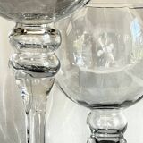 Duo of xl tealight holders in vintage crystal