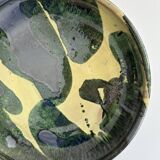 large colored terracotta ceramic dish