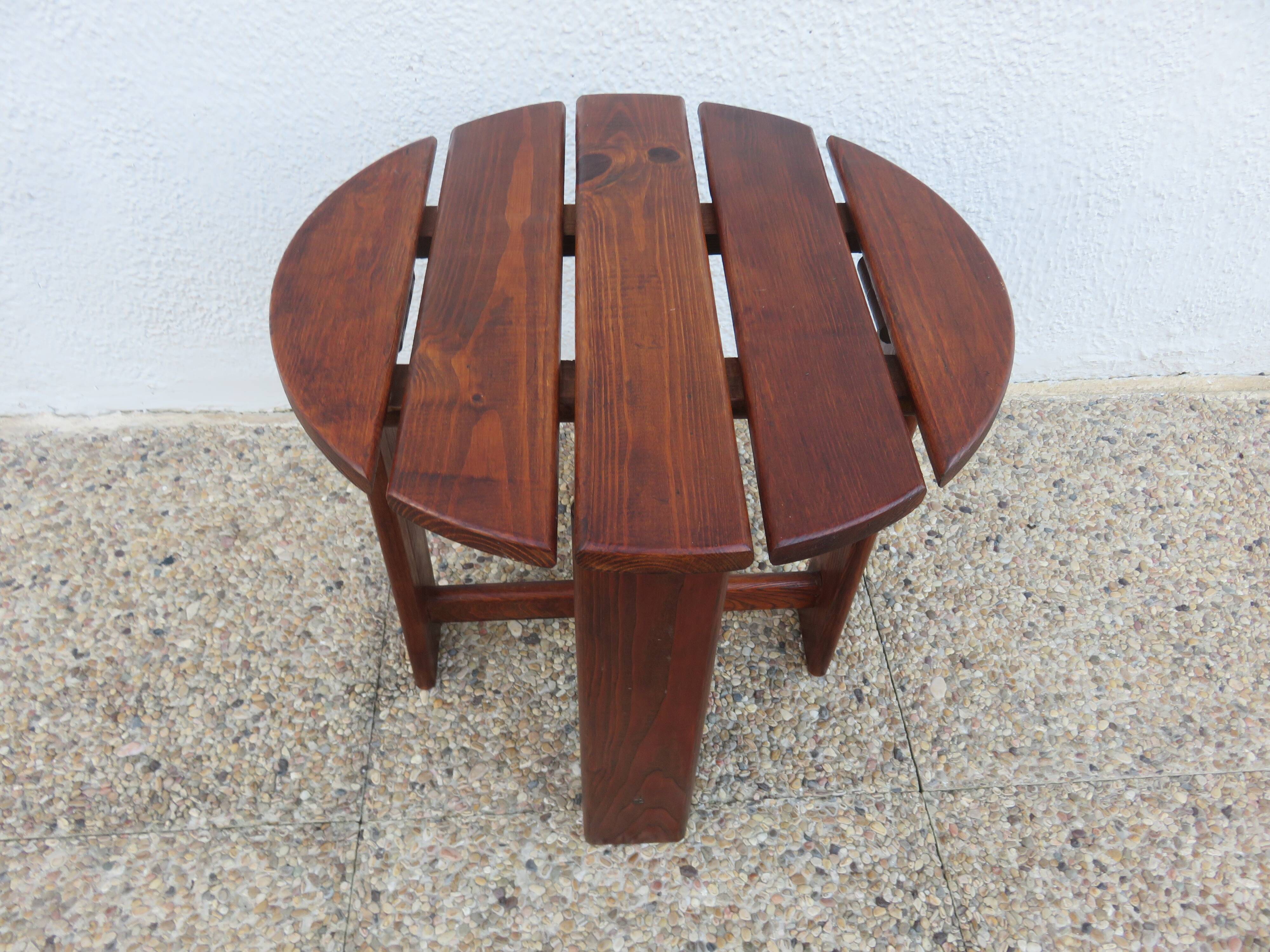 Swedish pine stool, 60s-70s