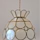 Suspension en nacre et laiton forme fleur