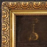 Spanish painting of an interior scene from the 20th century