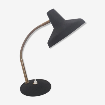 Desk lamp - Aluminor - black and gold - circa 1950