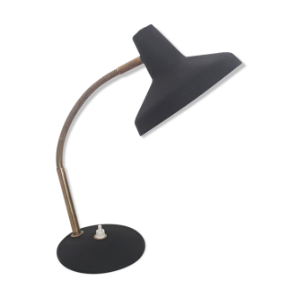 Desk lamp - Aluminor - black and gold - circa 1950