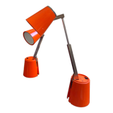 Pair of orange Lampette lamps