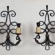Paire d'appliques art déco en fer forgé