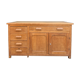 Renovated oak workbench island