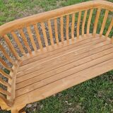 solid wood bench
