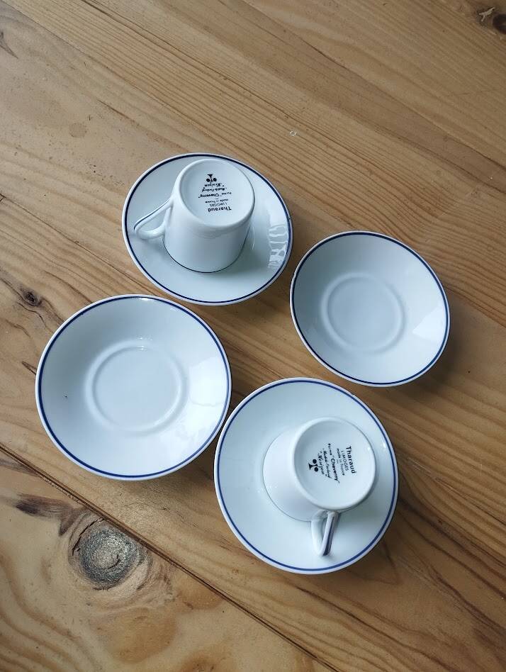 Coffee service for 2 people limoges tharaud "horizon" – 6 pieces