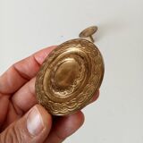 Antique Empire-style furniture handle in solid gilded bronze.