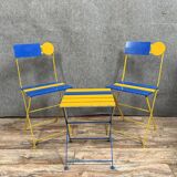 Set of 2 folding chairs and 1 stool