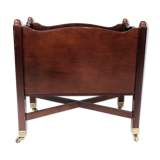 Porte-revue en acajou décoré de laiton de design danois, années 1960