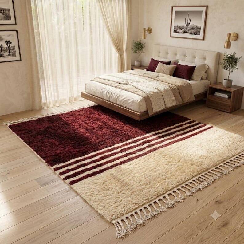 Handmade traditional Berber rug size 2/3 m