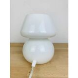 Lampe champignon opaline blanche vintage