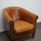 Club armchair in leather color cognac Netherlands