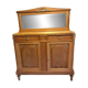 Raw wood sideboard and its mirror