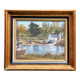 Tableau, peinture a l huile marine, champetre, 37 . 32 cm , signée