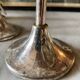 Vintage candle holders in silver metal West Germany