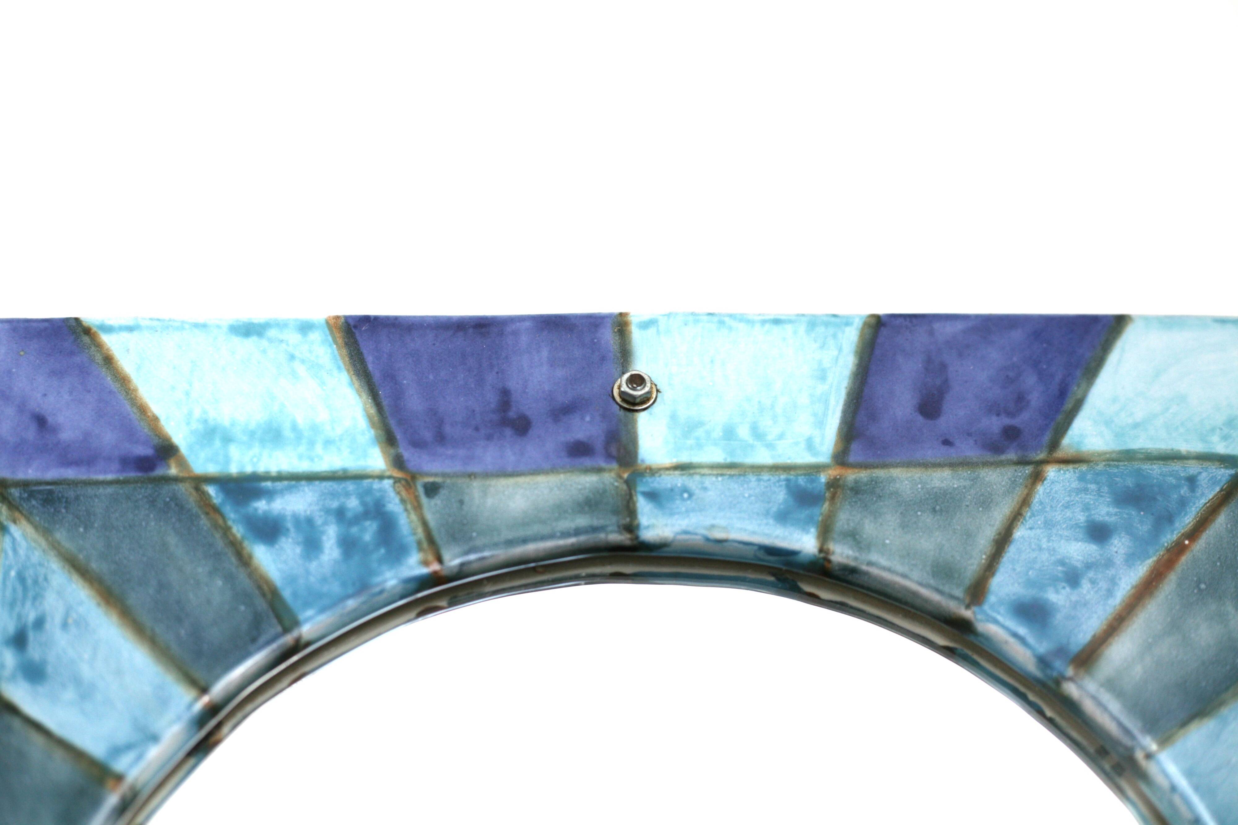 vintage ceramic mirror and design, 1970s