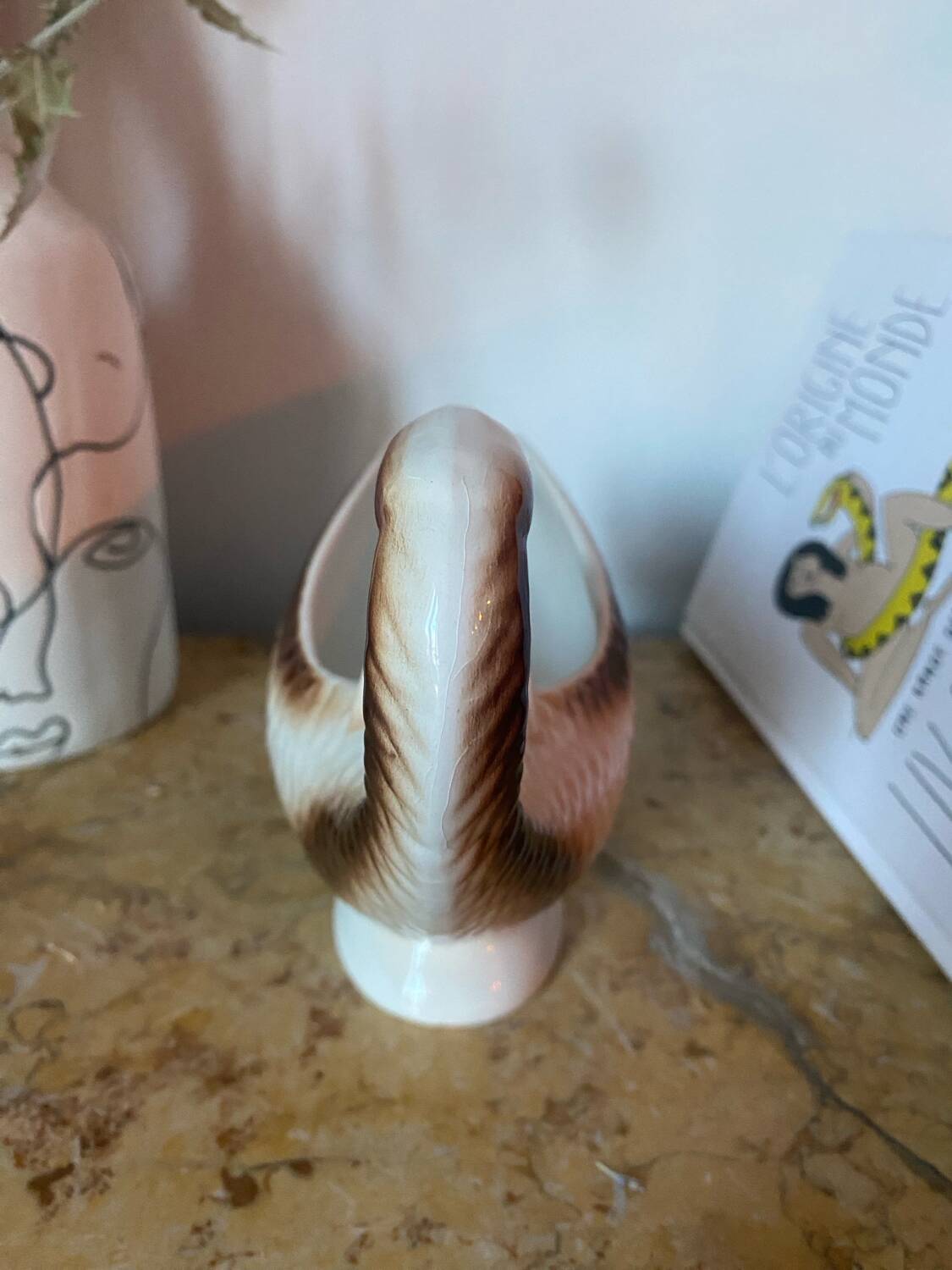 Vintage Badonviller porcelain sauce boat