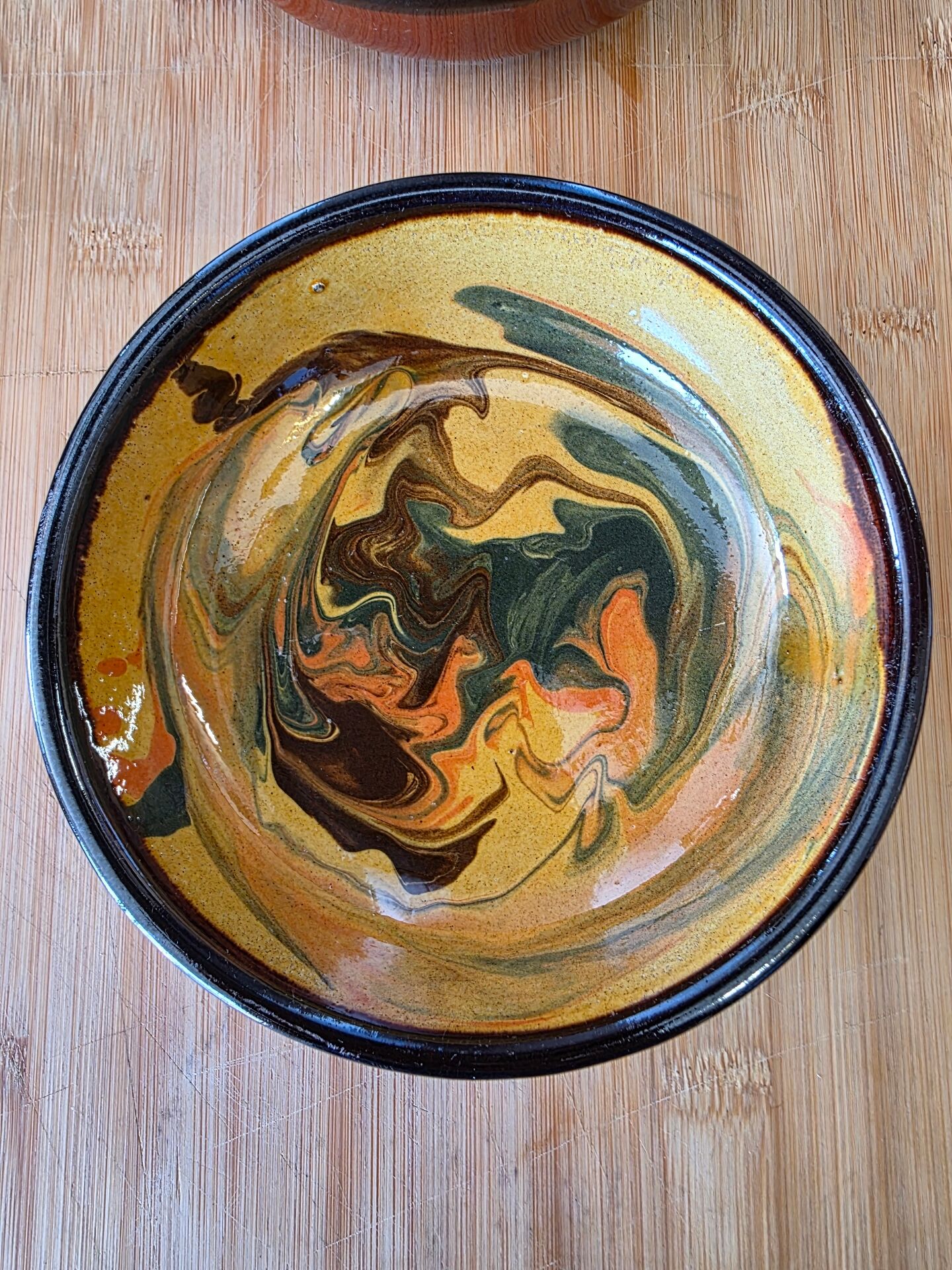 Vintage Duo of Speckled Ceramic Ramekins in Vallauris Style