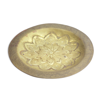 Moroccan brass tray