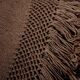 Hand-woven plaid 100% pure brown llama wool