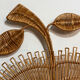 Rattan mirror in the shape of an apple from the 1960s Italy.