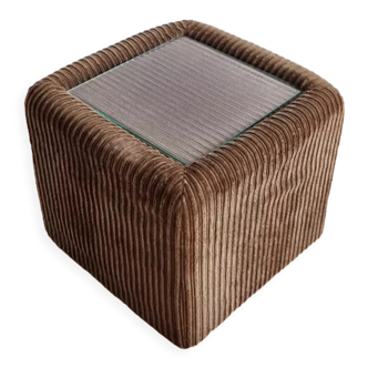 Velvet sofa end