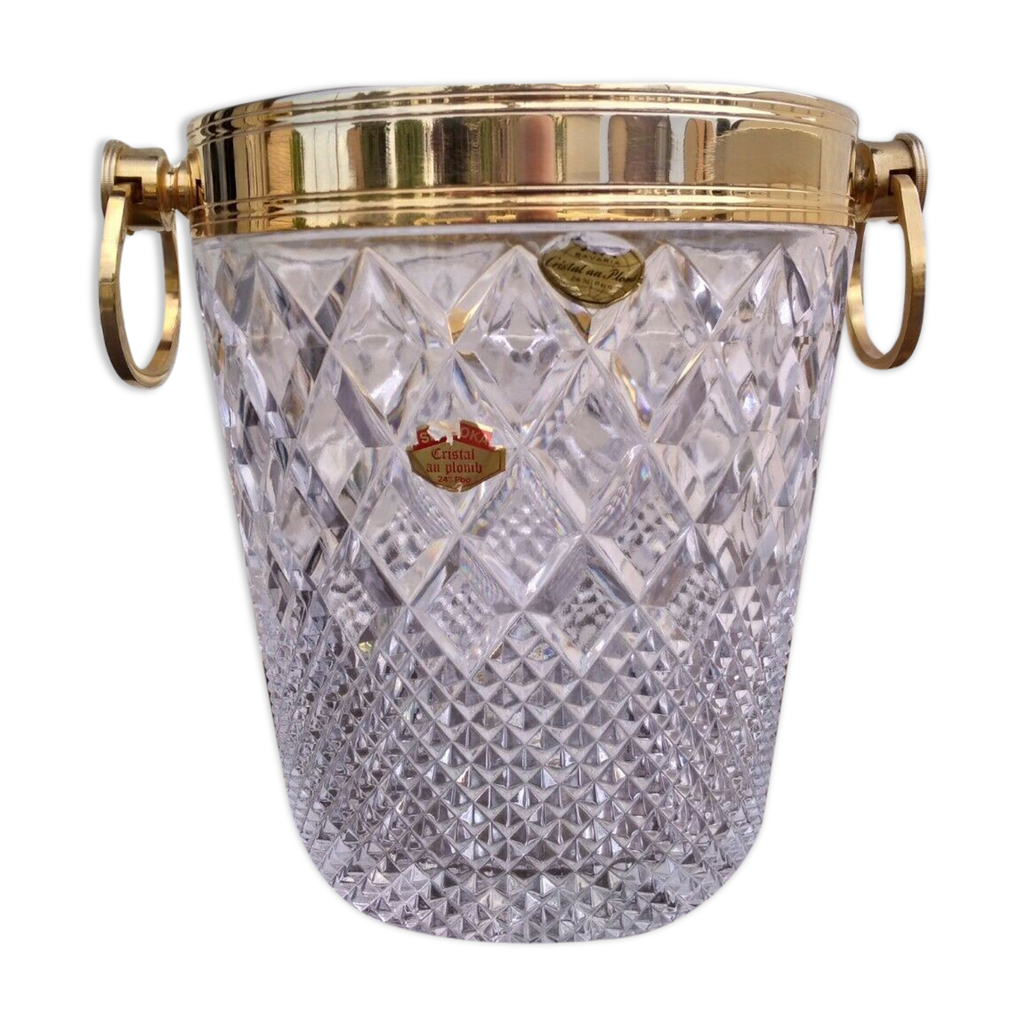 Bohemian crystal champagne bucket